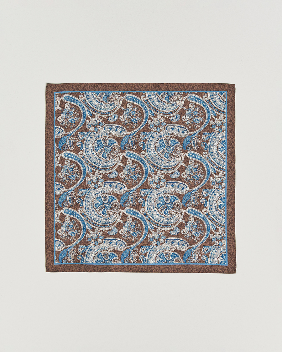 Herre | Slips | Amanda Christensen | Box Set Silk 8 cm Tie And Pocket Square Brown