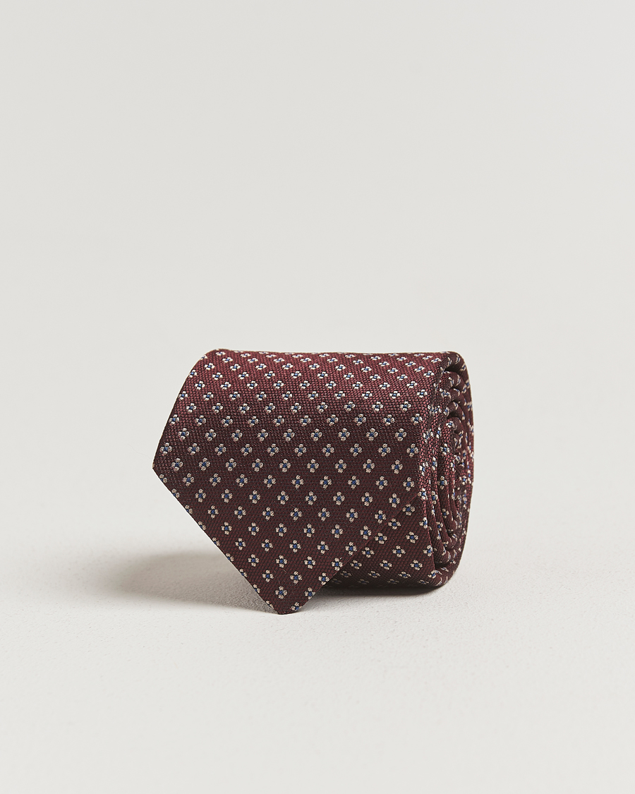 Herre | Slips | Amanda Christensen | Silk Flower 8cm Tie Wine