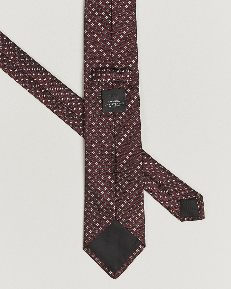 Herre | Slips | Amanda Christensen | Silk Flower 8cm Tie Wine