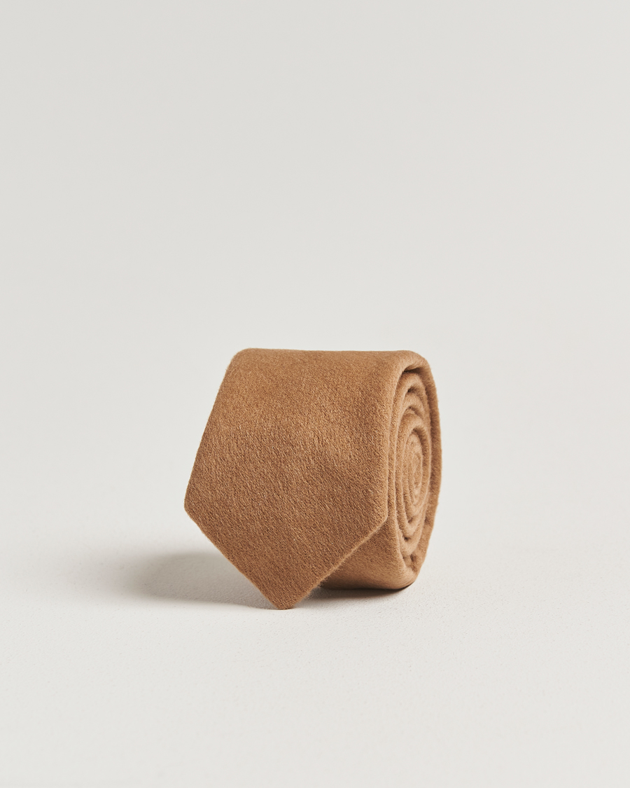 Herre | Slips | Amanda Christensen | Cashmere 8cm Tie Camel
