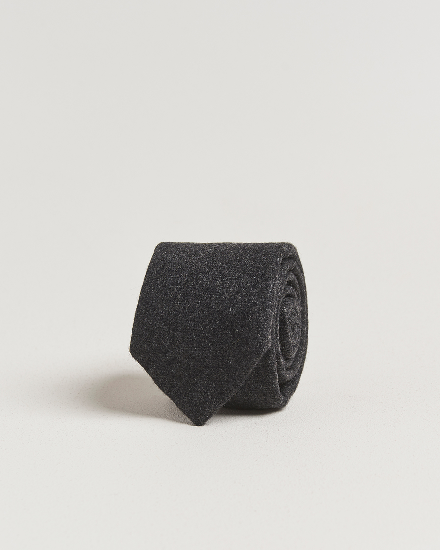 Herre | Slips | Amanda Christensen | Cashmere 8cm Tie Dark Grey