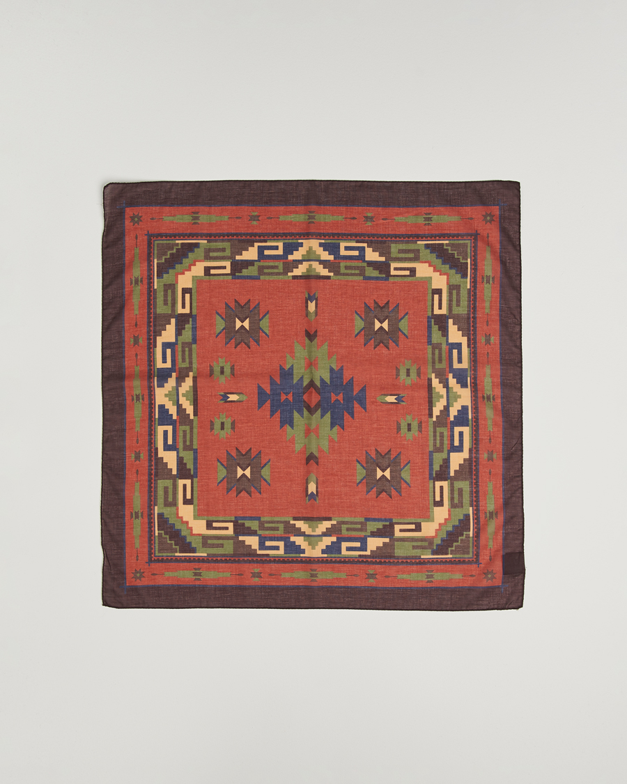 Herre | Scarves | Amanda Christensen | Cotton Voilé Printed Bandana Rust