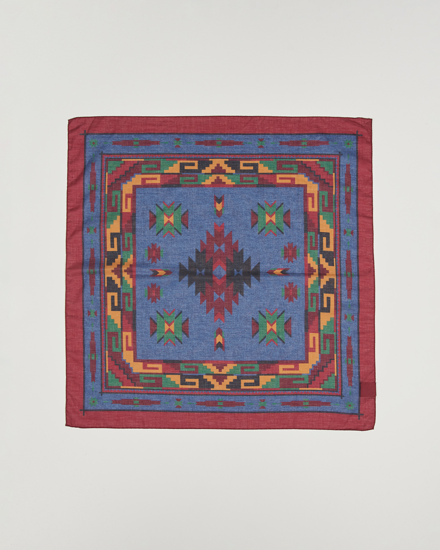 Herre | Scarves | Amanda Christensen | Cotton Voilé Printed Bandana Navy