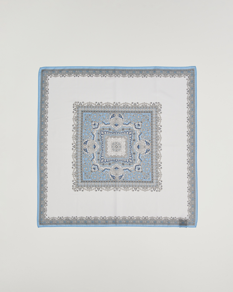 Herre | Scarves | Amanda Christensen | Cotton Voilé Printed Paisley Bandana Cream
