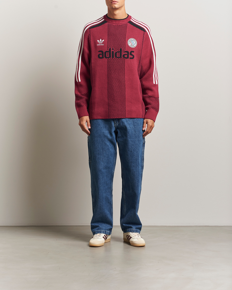 Herre | Gensere | adidas Originals | Knitted Football Sweater Legacy Burgundy