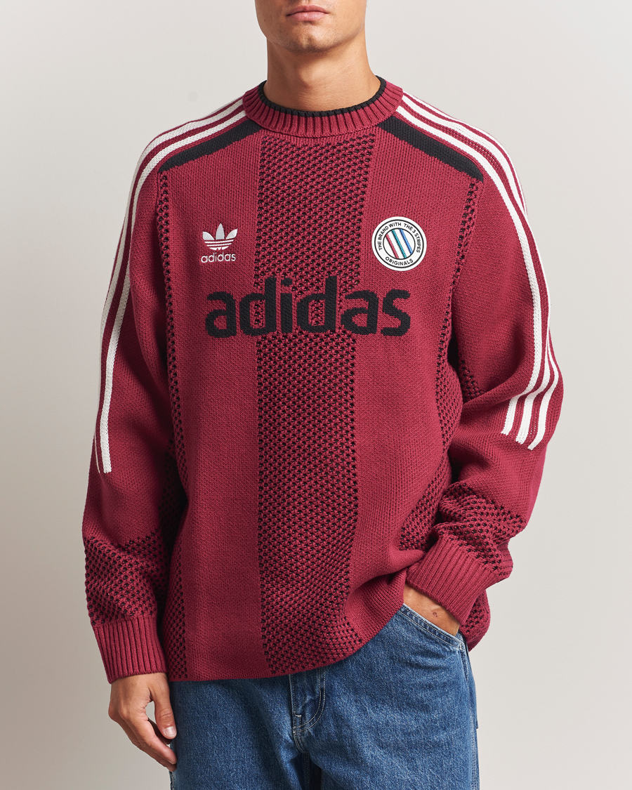 Herre | Gensere | adidas Originals | Knitted Football Sweater Legacy Burgundy