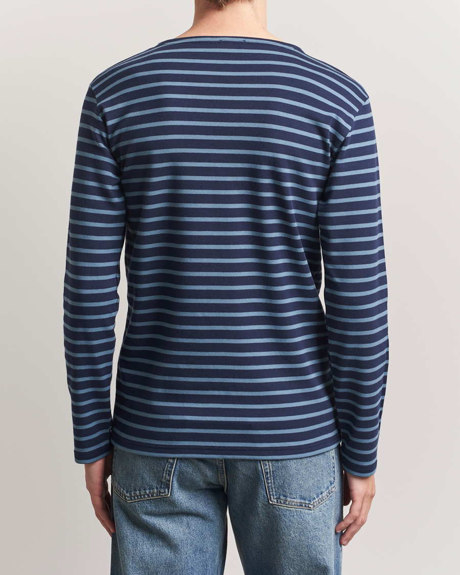 Herre | T-Shirts | Armor-lux | Houat Héritage Stripe Long Sleeve T-Shirt Deep Marine/Bluefin