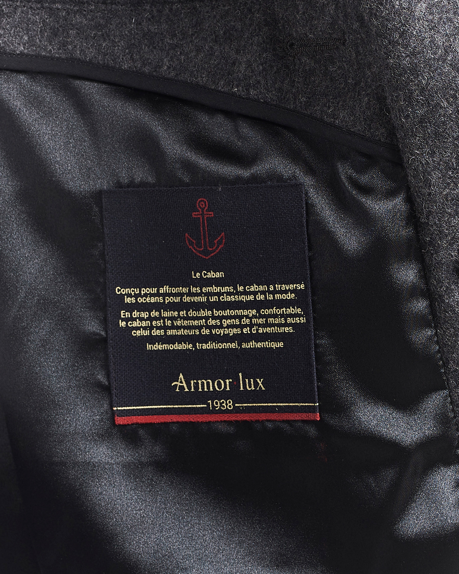 Herre | Jakker | Armor-lux | Kermor Wool Peacoat Grey Melange