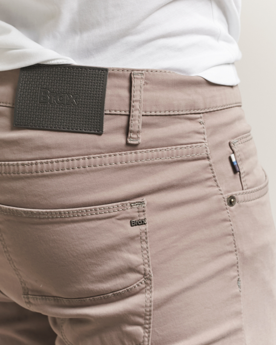 Herre | Bukser | Brax | Cadiz Cotton Satin 5-Pocket Pants Stone