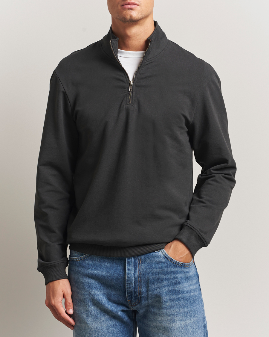Herre | Gensere | Bread & Boxers | Loungewear Half Zip Charcoal