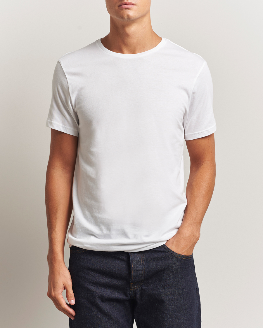 Herre | T-Shirts | Bread & Boxers | 2-Pack Lightweight Cotton T-Shirt White