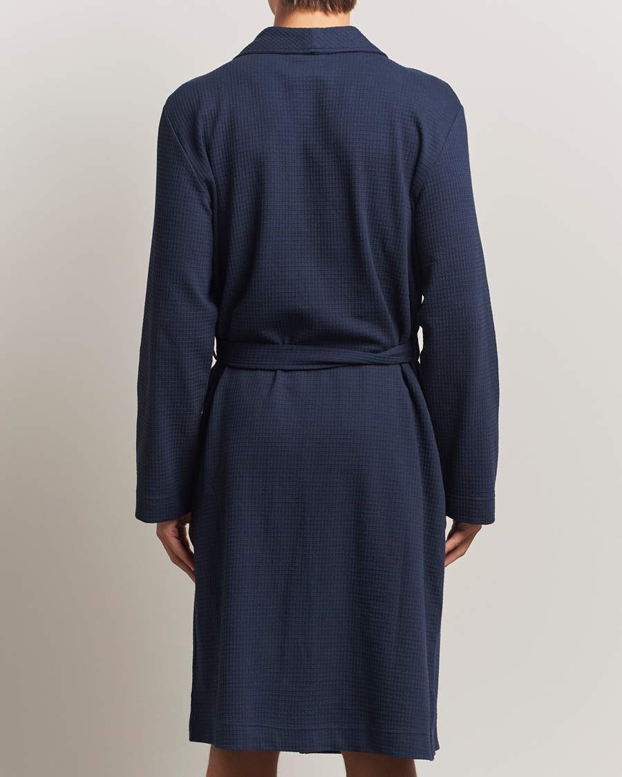 Herre | Pyjamaser og badekåper | Bread & Boxers | Waffle Robe Navy Blue