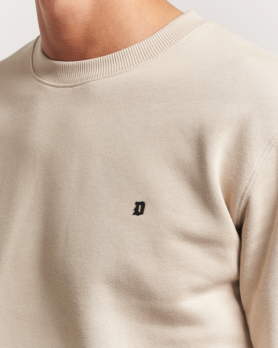 Herre | Gensere | Dondup | Logo Crew Neck Sweatshirt Ecru
