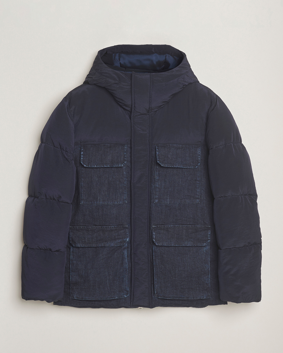 Herre | Jakker | Dondup | Puffy Hooded Down Jacket Navy
