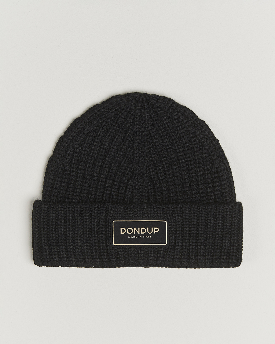 Herre | Luer | Dondup | Ribbed Beanie Black