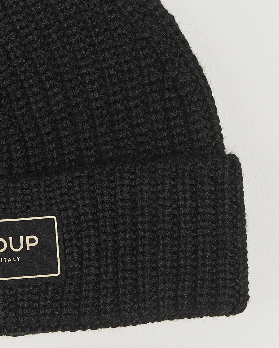 Herre | Luer | Dondup | Ribbed Beanie Black