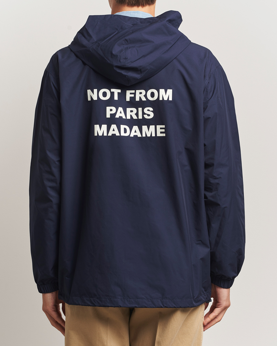 Herre | Jakker | Drôle de Monsieur | La Veste Capuche Slogan Jacket Navy