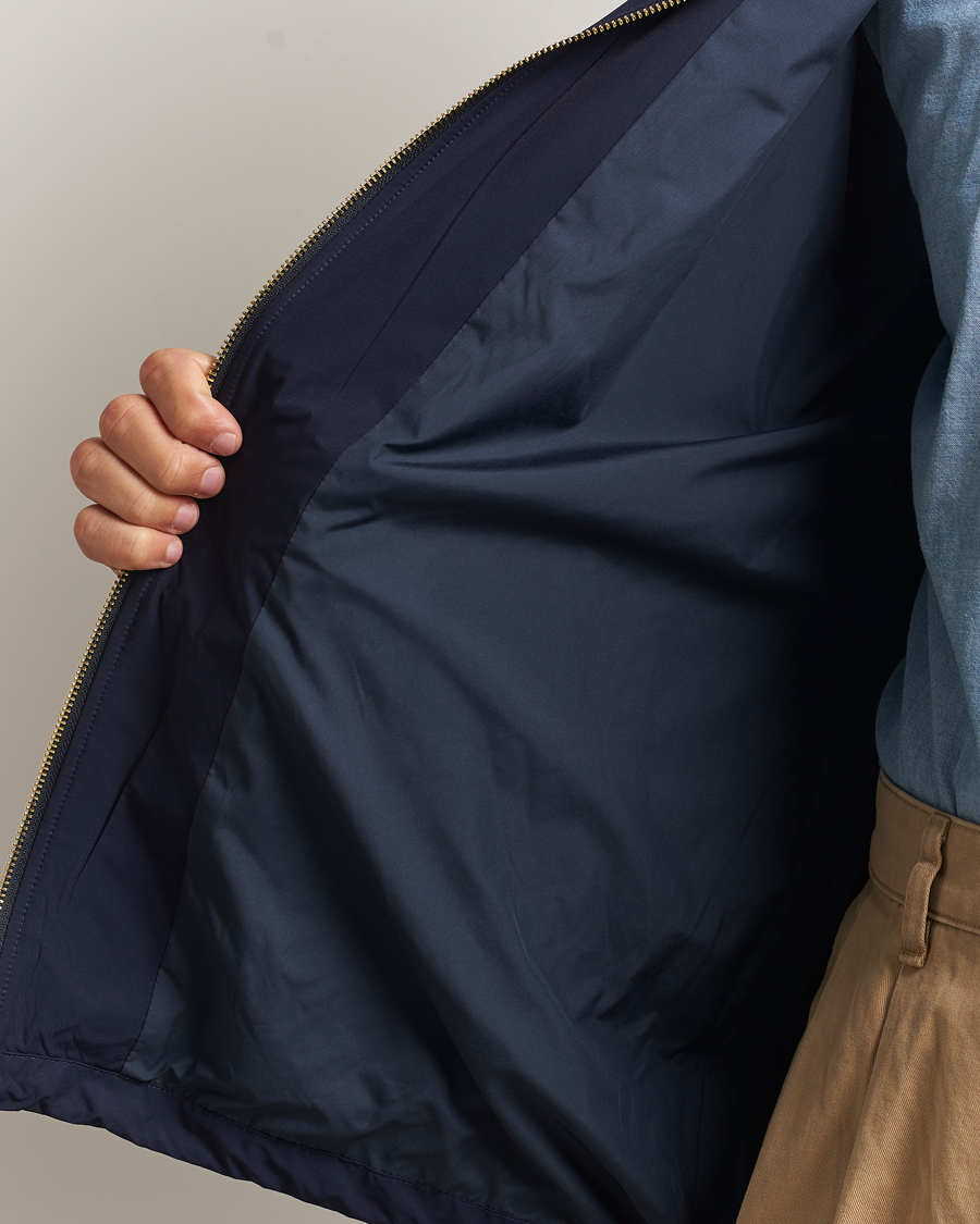 Herre | Jakker | Drôle de Monsieur | La Veste Capuche Slogan Jacket Navy