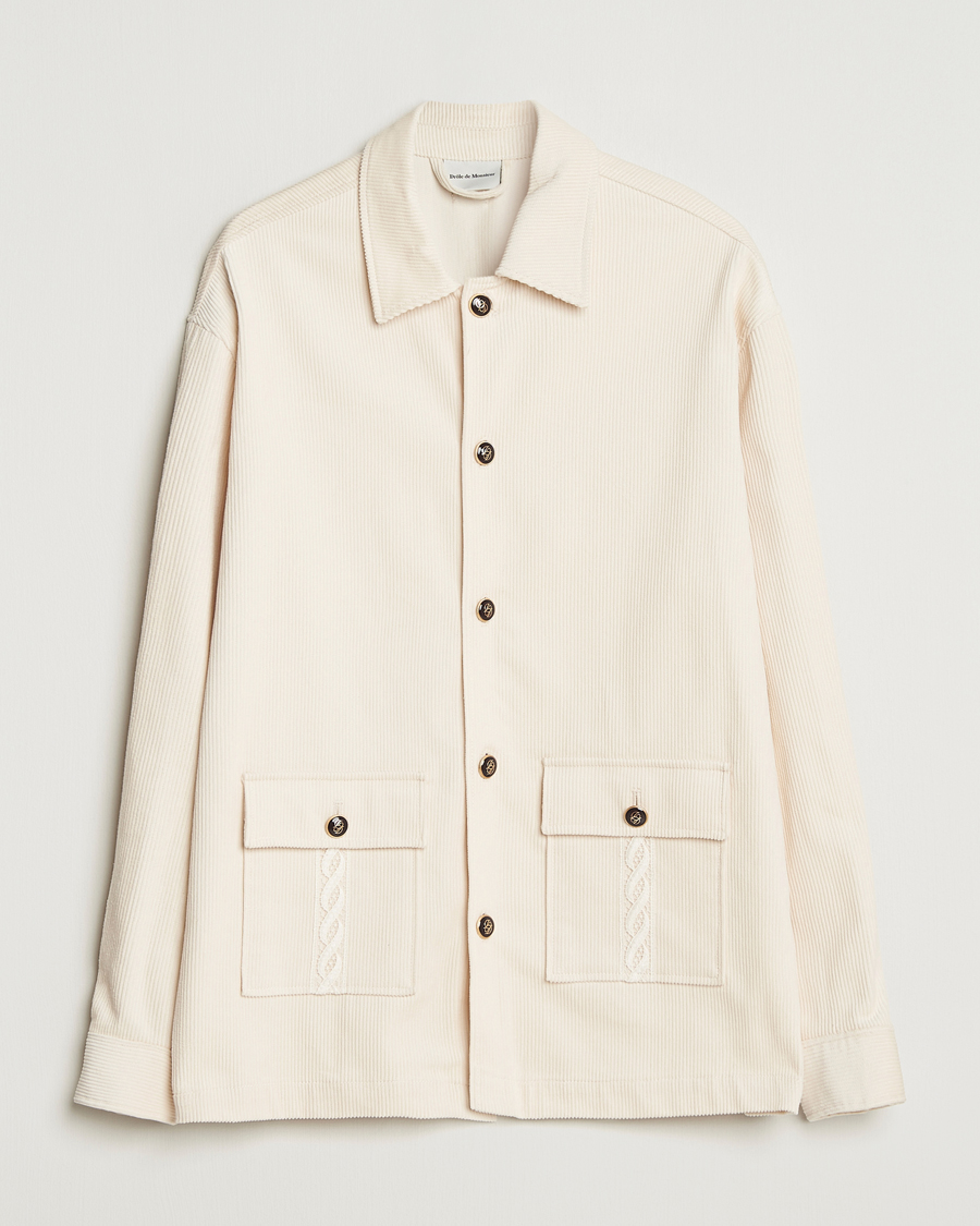 Herre | Skjorter | Drôle de Monsieur | Corduroy Overshirt Ecru