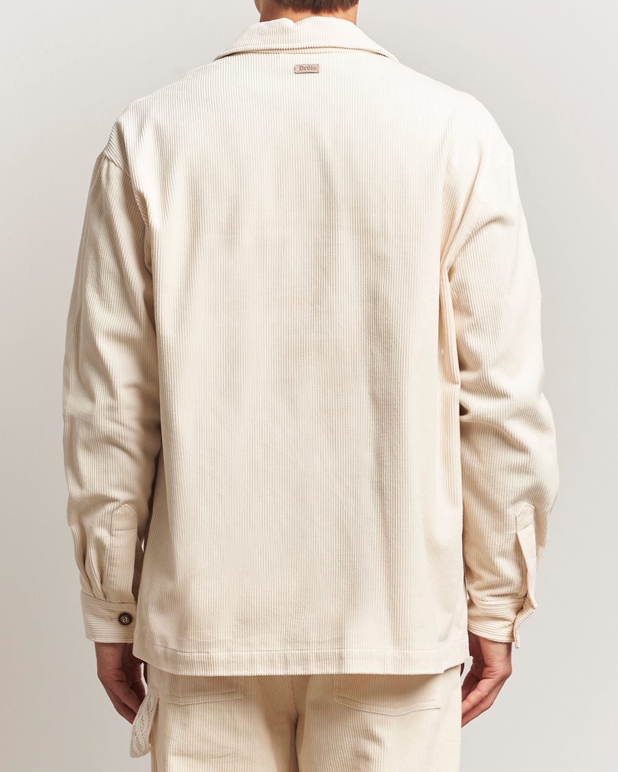 Herre | Skjorter | Drôle de Monsieur | Corduroy Overshirt Ecru