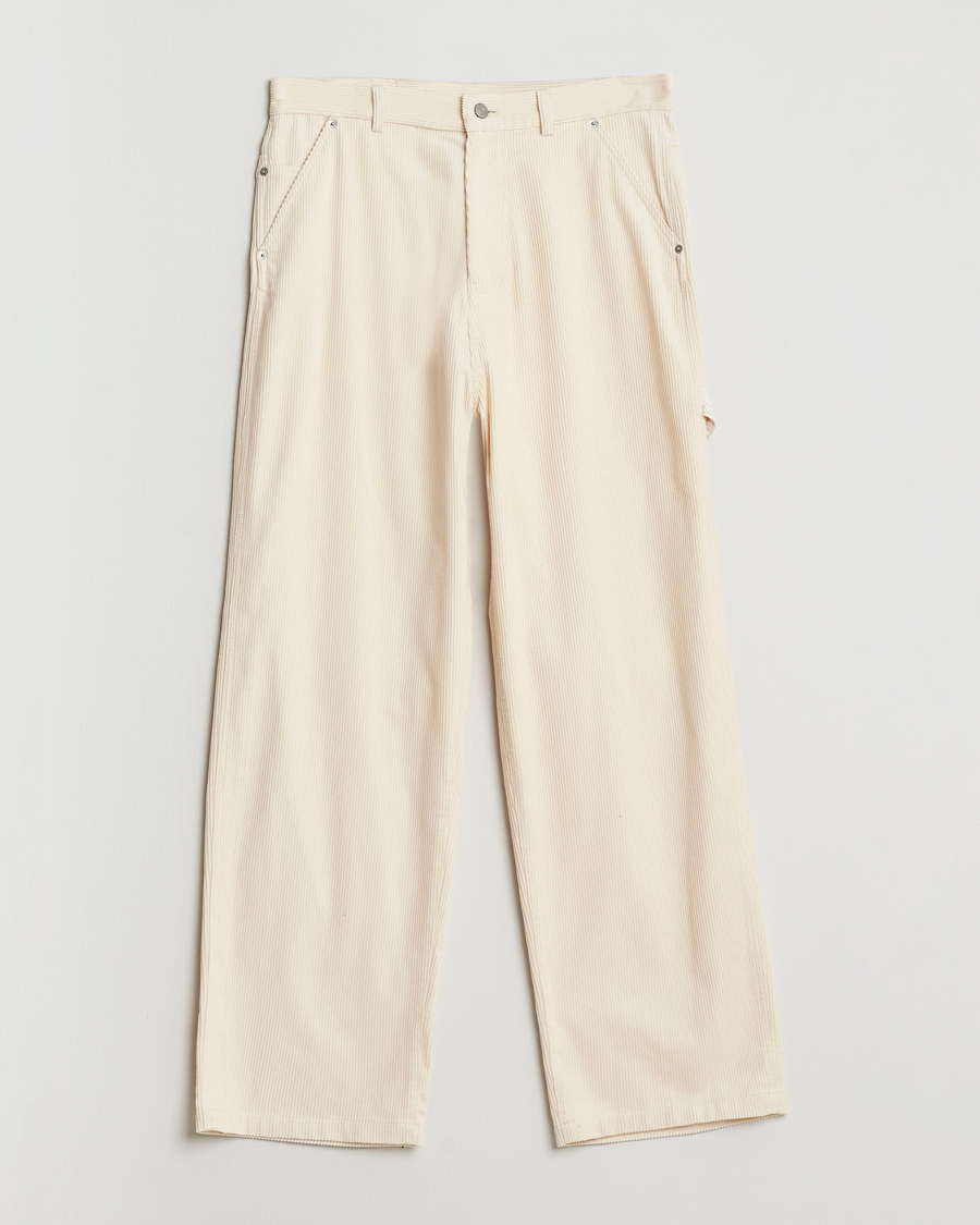 Herre | Bukser | Drôle de Monsieur | Baggy Corduroy Workwear Pants Ecru
