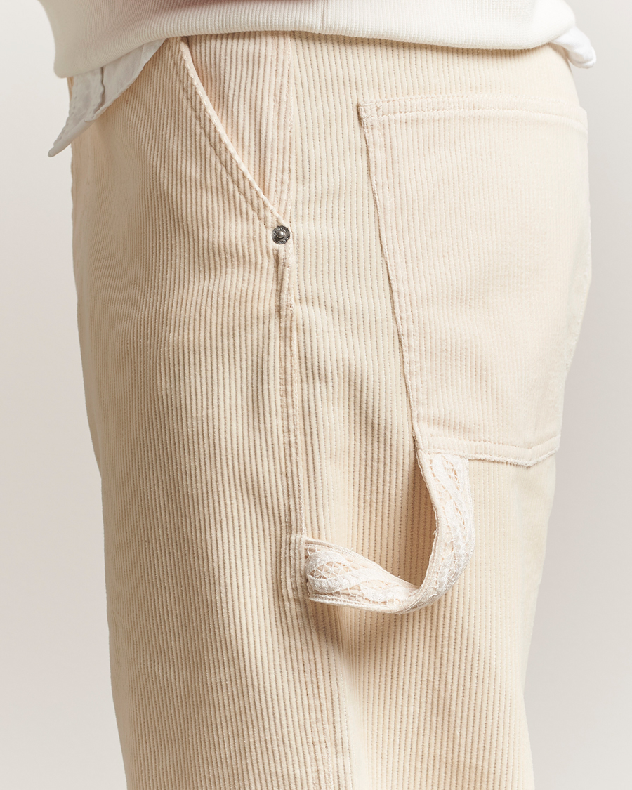Herre | Bukser | Drôle de Monsieur | Baggy Corduroy Workwear Pants Ecru