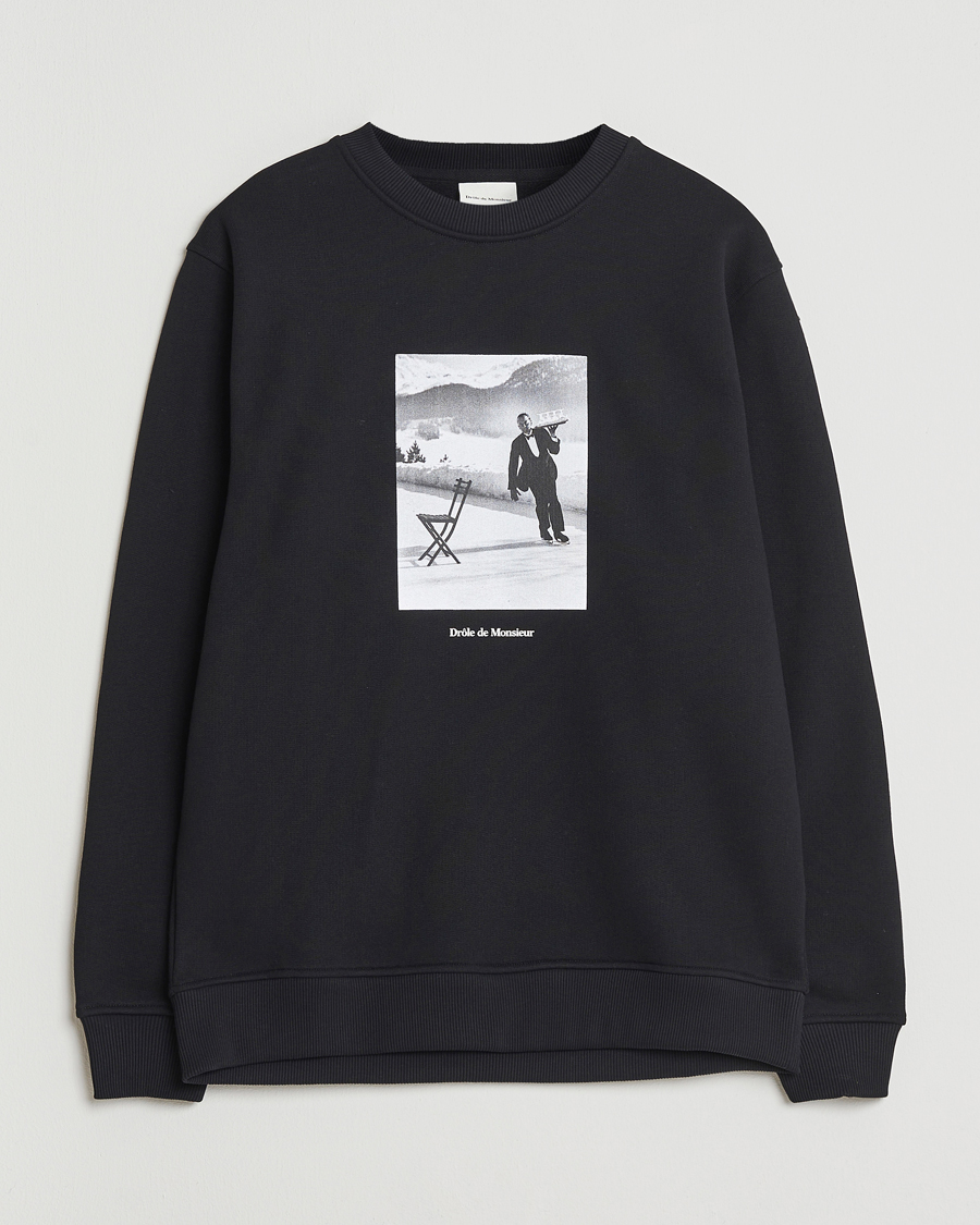 Herre | Gensere | Drôle de Monsieur | Ice Skating Waiter Sweatshirt Black