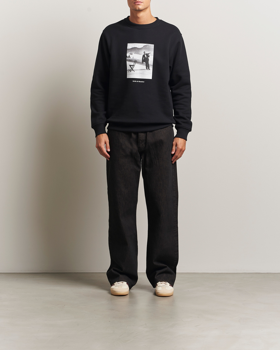 Herre | Gensere | Drôle de Monsieur | Ice Skating Waiter Sweatshirt Black