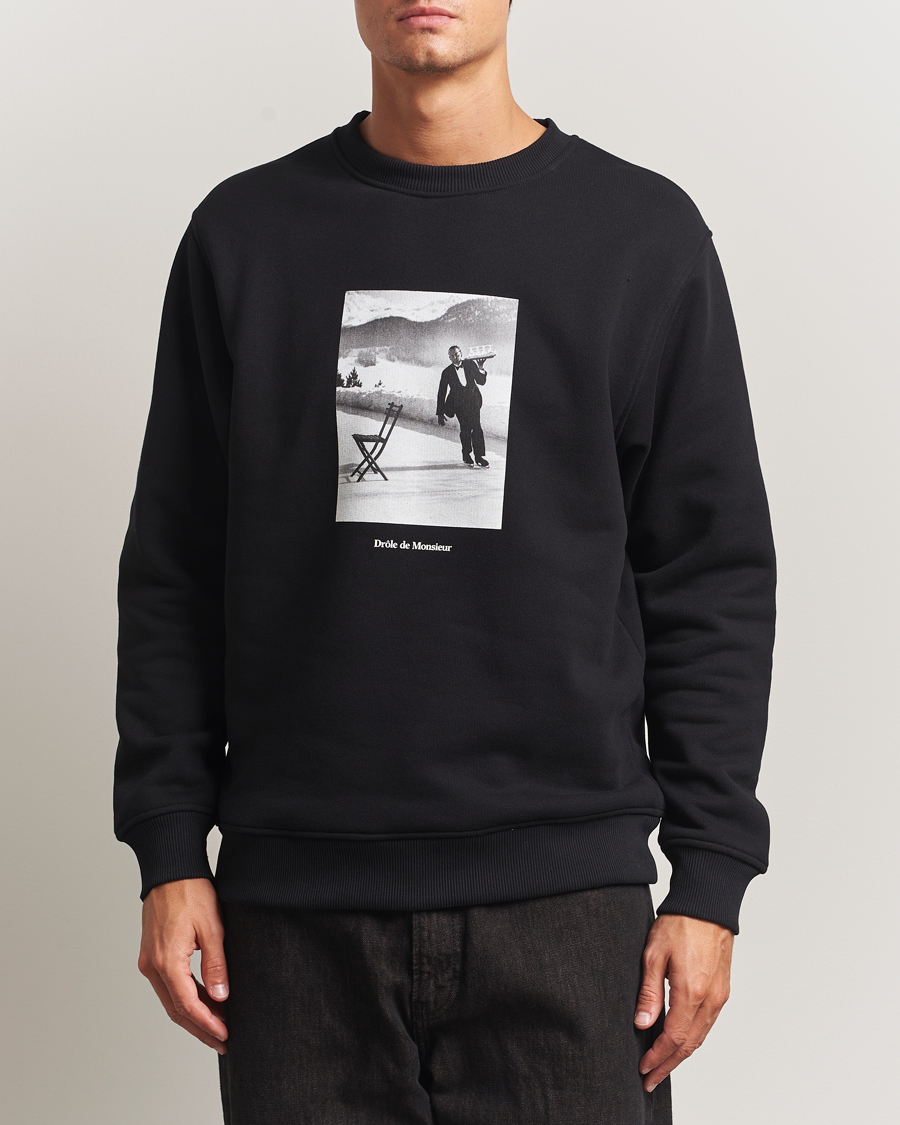 Herre | Gensere | Drôle de Monsieur | Ice Skating Waiter Sweatshirt Black