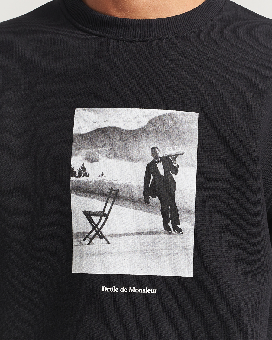 Herre | Gensere | Drôle de Monsieur | Ice Skating Waiter Sweatshirt Black