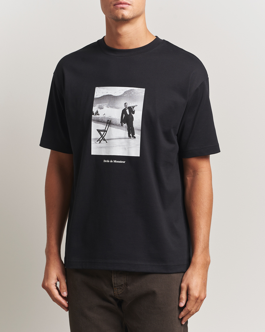 Herre | T-Shirts | Drôle de Monsieur | Ice Skating Waiter T-Shirt Black