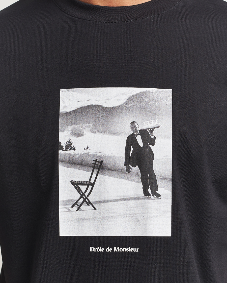 Herre | T-Shirts | Drôle de Monsieur | Ice Skating Waiter T-Shirt Black