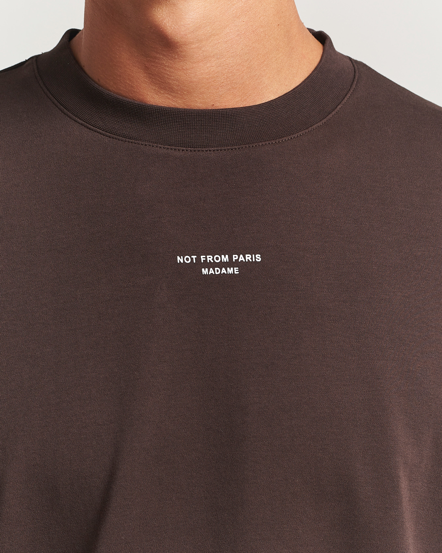 Herre | T-Shirts | Drôle de Monsieur | Classic Slogan T-Shirt Dark Brown