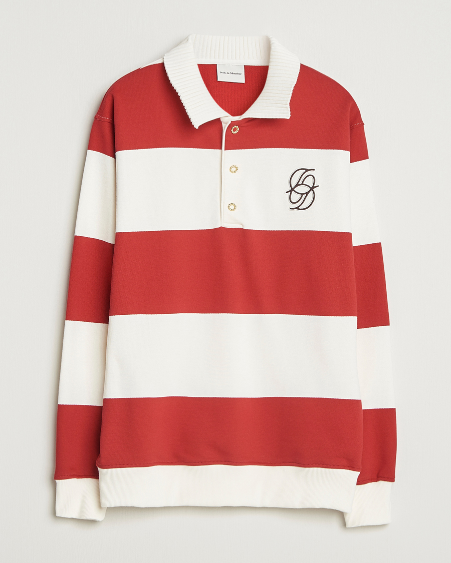Herre | Gensere | Drôle de Monsieur | Barstriped Rugger Red/White