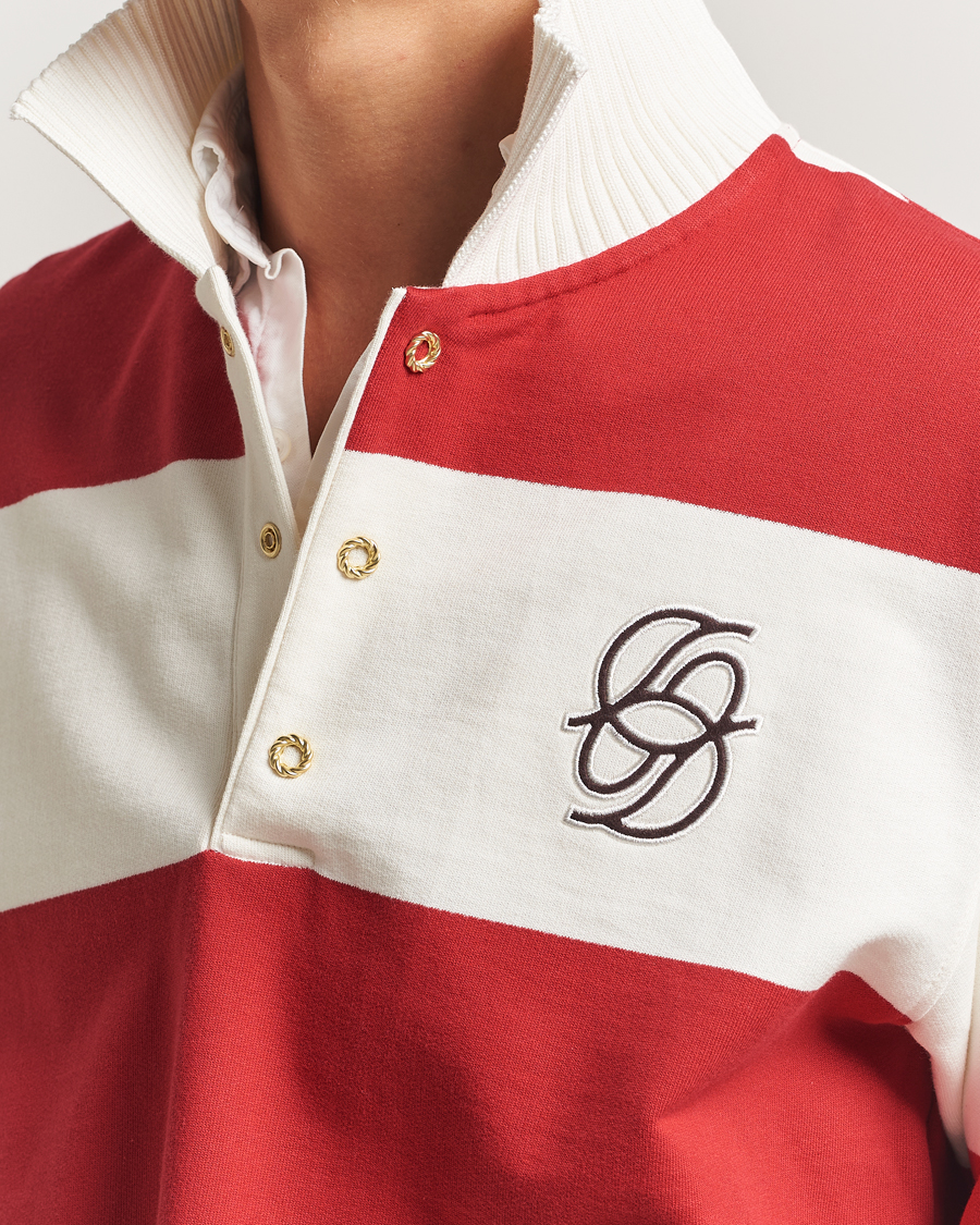 Herre | Gensere | Drôle de Monsieur | Barstriped Rugger Red/White