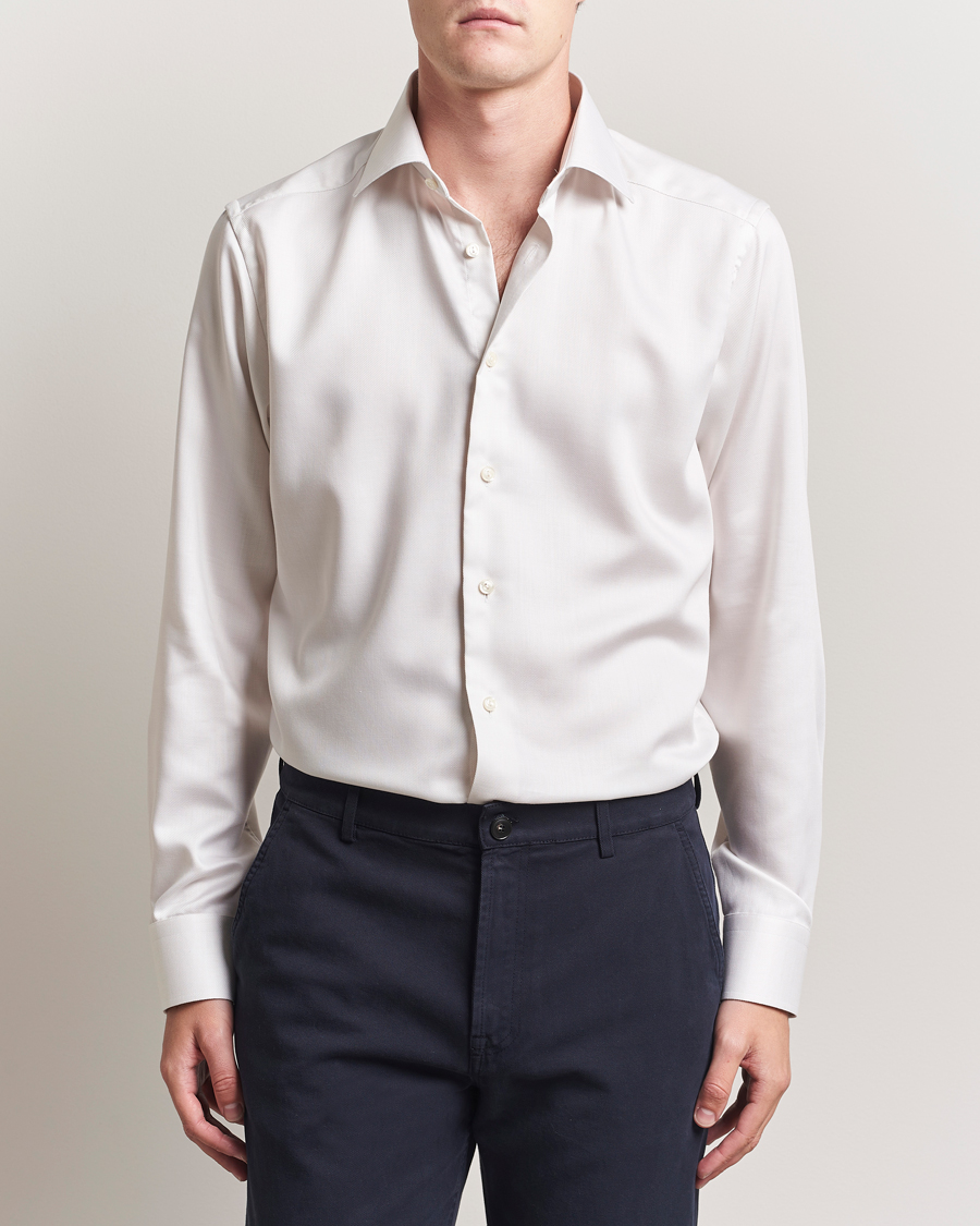 Herre | Skjorter | Eton | Slim Fit Fine Twill Shirt Light Beige