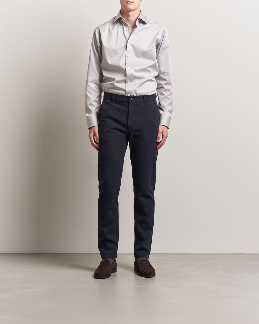 Herre | Skjorter | Eton | Slim Fit Signature Twill Shirt Beige