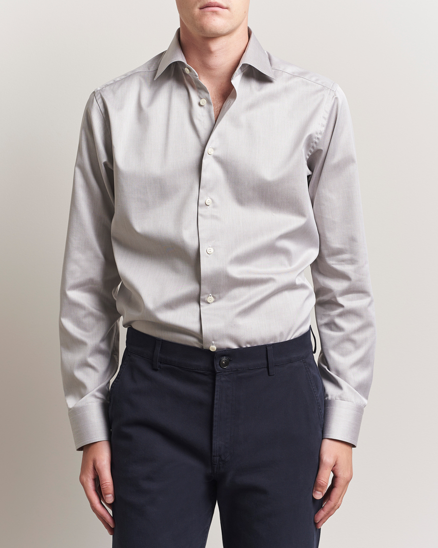 Herre | Skjorter | Eton | Slim Fit Signature Twill Shirt Beige