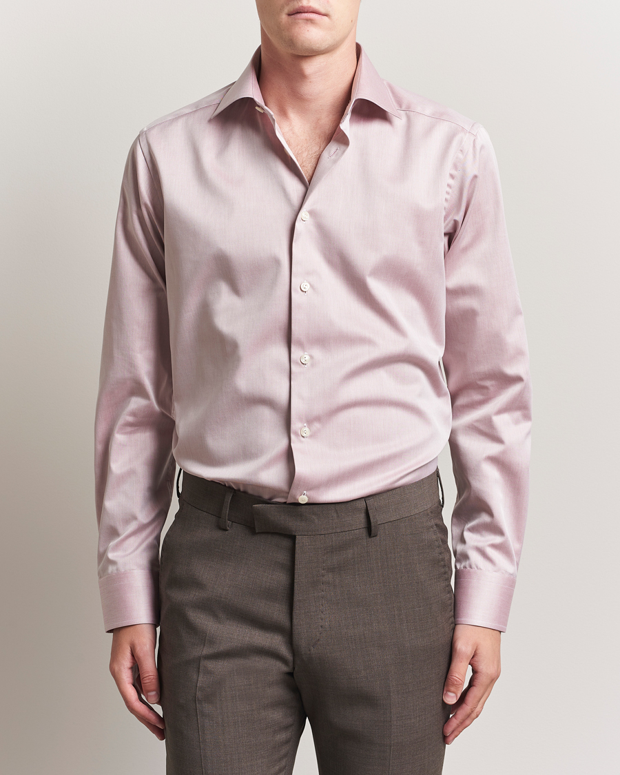Herre | Skjorter | Eton | Slim Fit Signature Twill Shirt Brown
