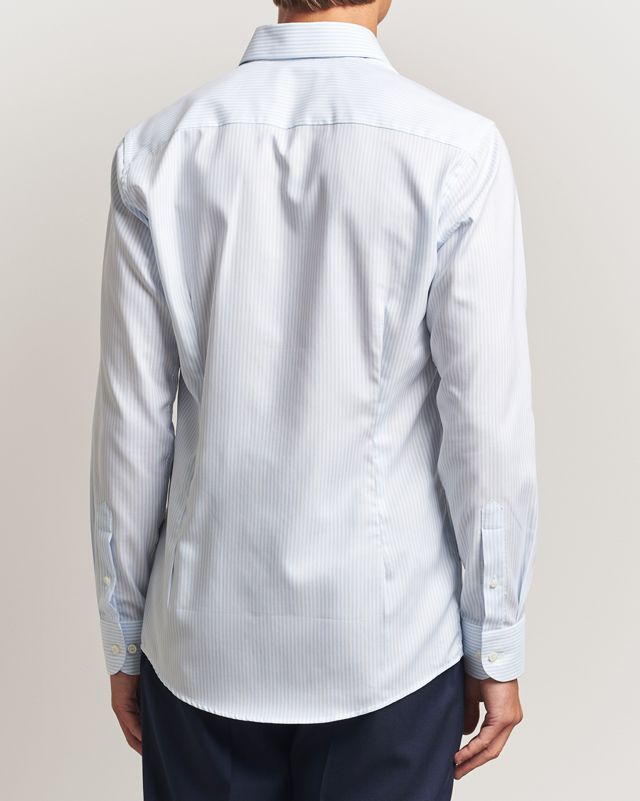 Herre | Skjorter | Eton | Slim Fit Bengal Striped Oxford Shirt Light Blue