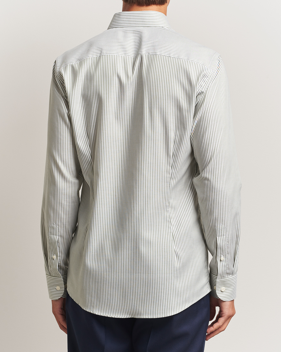 Herre | Skjorter | Eton | Slim Fit Bengal Striped Oxford Shirt Green
