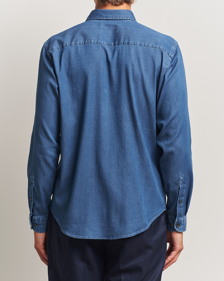 Herre | Skjorter | Eton | Casual Fit Denim Shirt Dark Wash