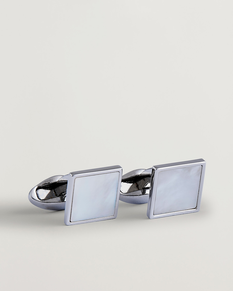Herre | Mansjettknapper | Eton | Mother of Pearl Cufflink White