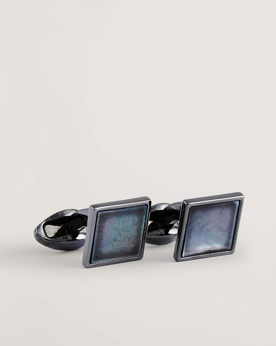 Herre | Mansjettknapper | Eton | Mother of Pearl Cufflink Dark Grey
