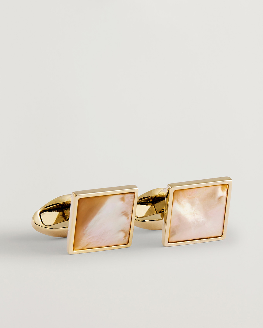 Herre | Mansjettknapper | Eton | Mother of Pearl Cufflink Beige