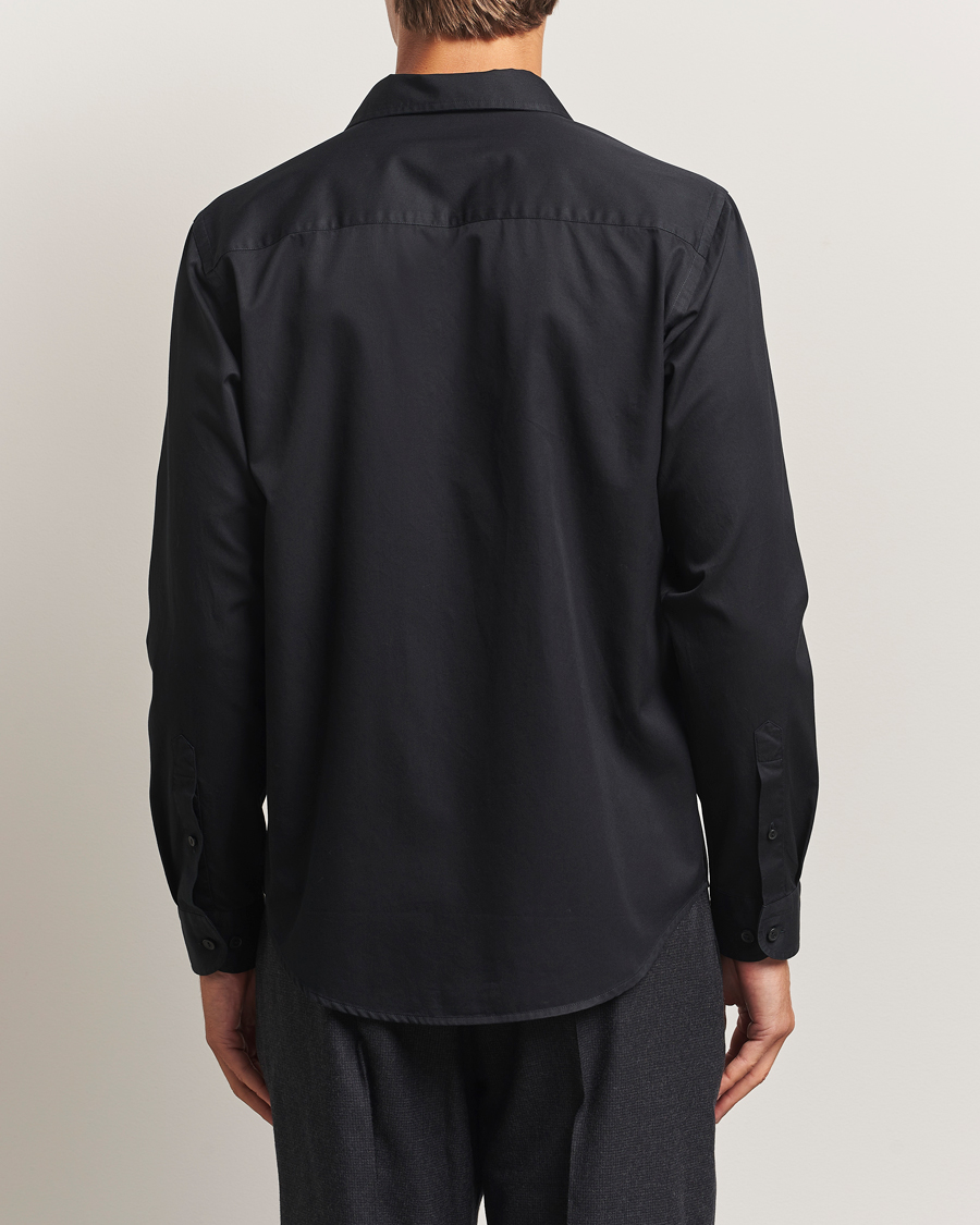 Herre | Skjorter | Eton | Casual Fit Garment Washed One Piece Collar Shirt Black