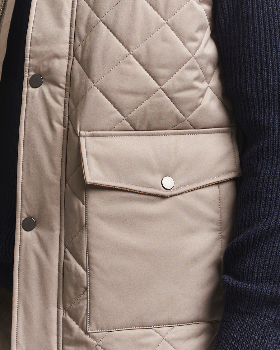 Herre | Vester | Eton | Quilted Shell Vest Beige