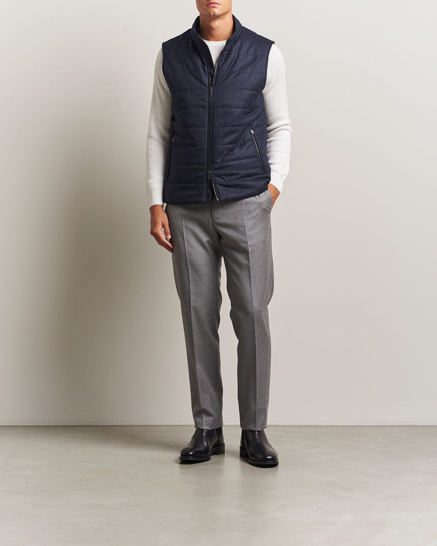 Herre | Vester | Eton | Wool Padded Vest Navy