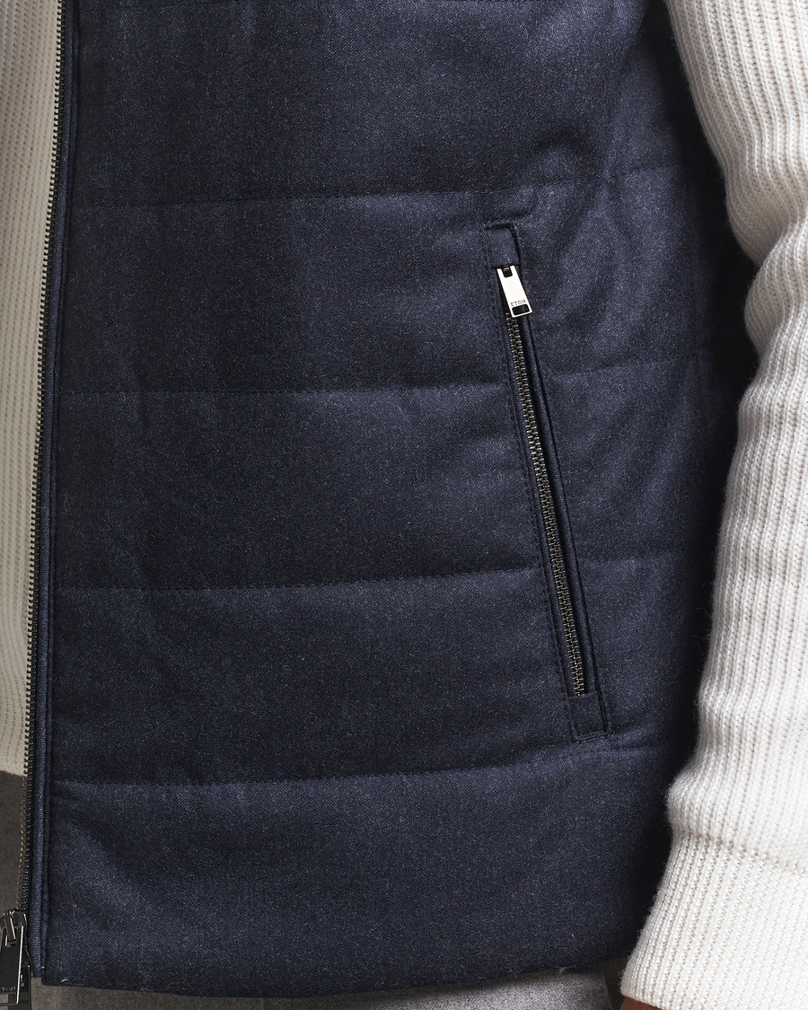 Herre | Vester | Eton | Wool Padded Vest Navy