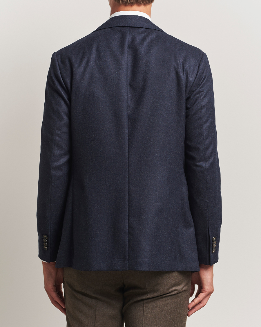Herre | Dressjakker | Eton | Wool Flannel Patch Pocket Blazer Navy